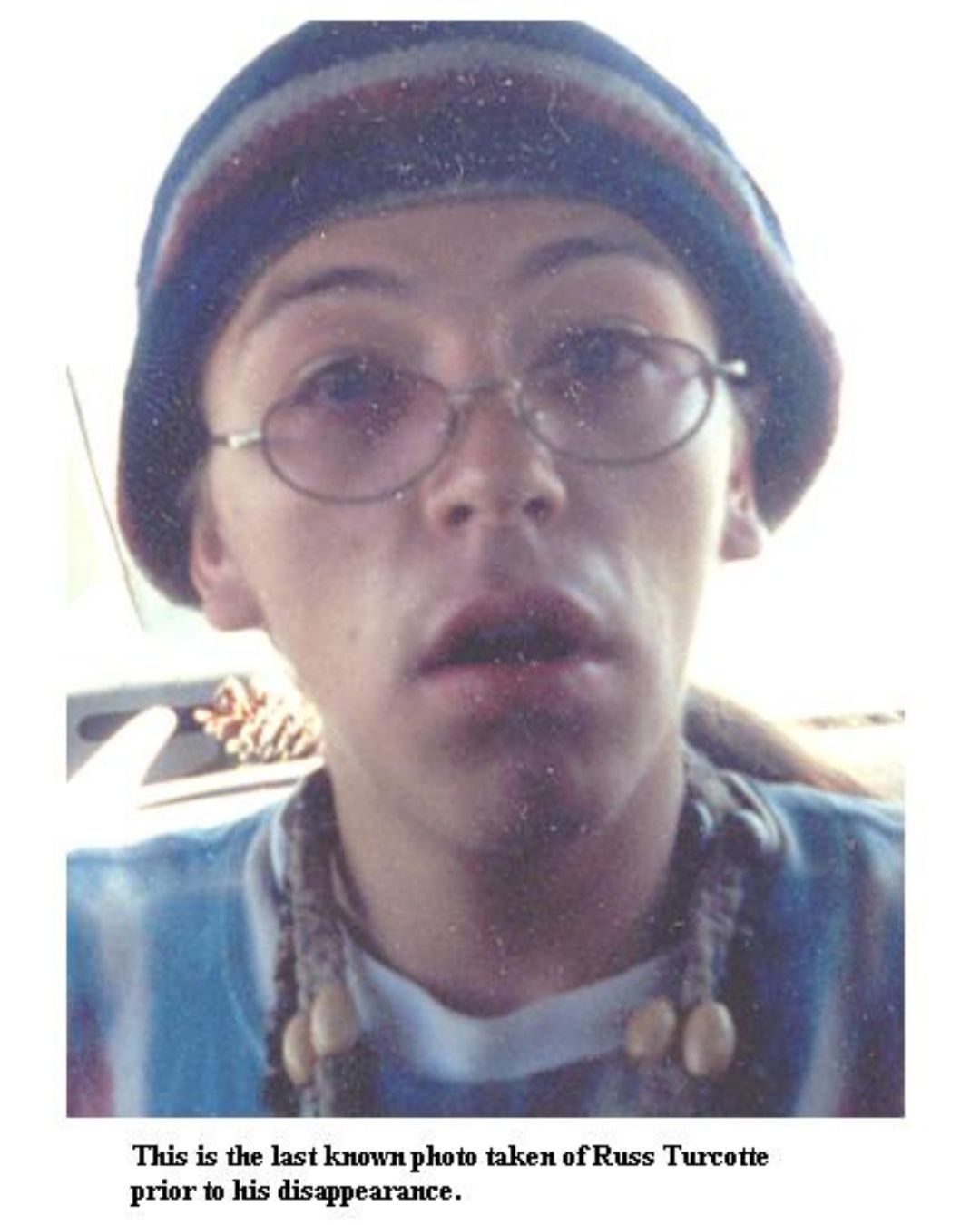 Photo of Russell Turcotte, who attended the 2002 Rainbow Gathering before going missing.