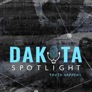 Dakota Spotlight show artwork featuring North Dakota true crime stories and unsolved mysteries from the Upper Midwest